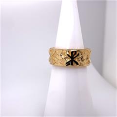 James Avery Retired Fish 14K Yellow Gold Band Ring